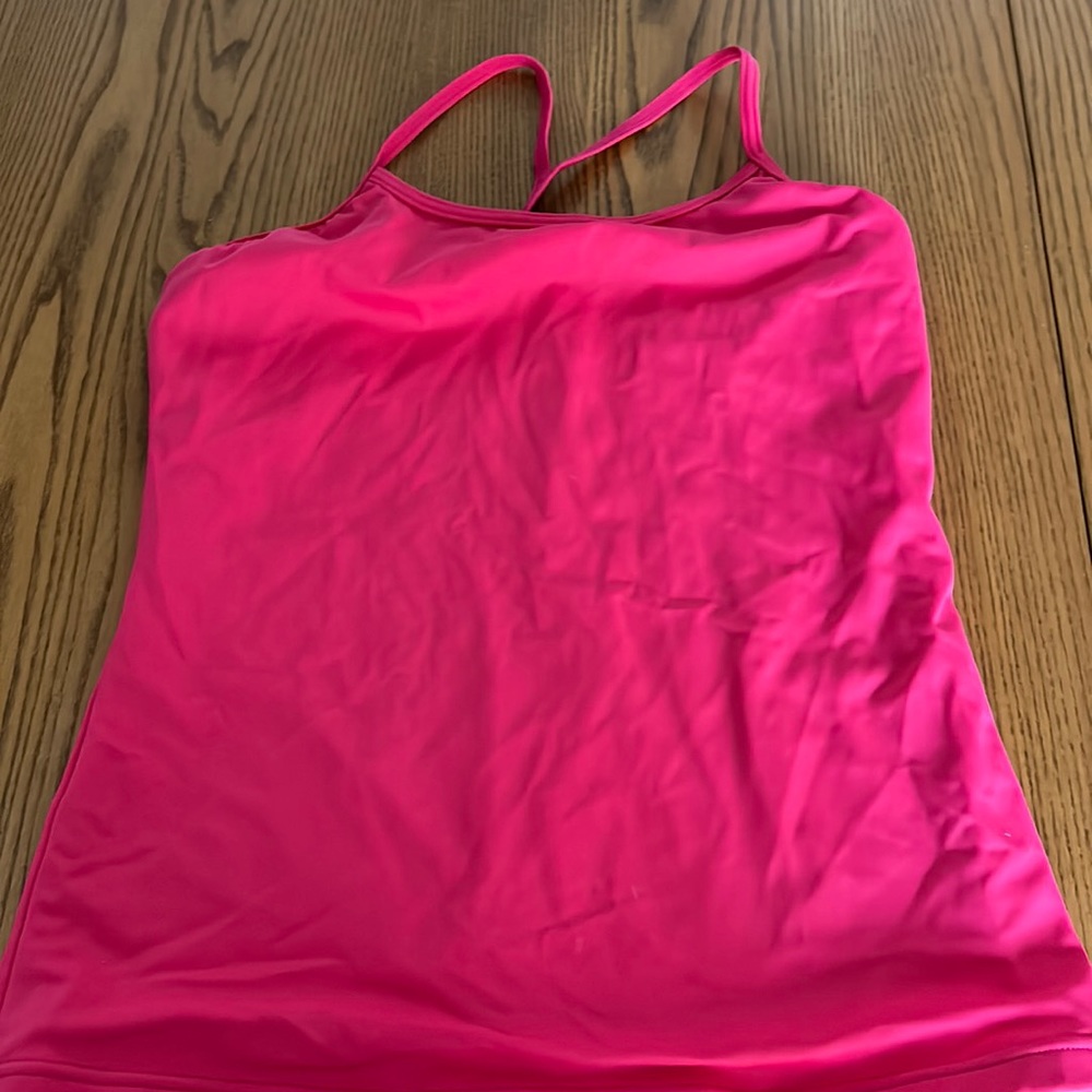 Girls hot pink dance tank